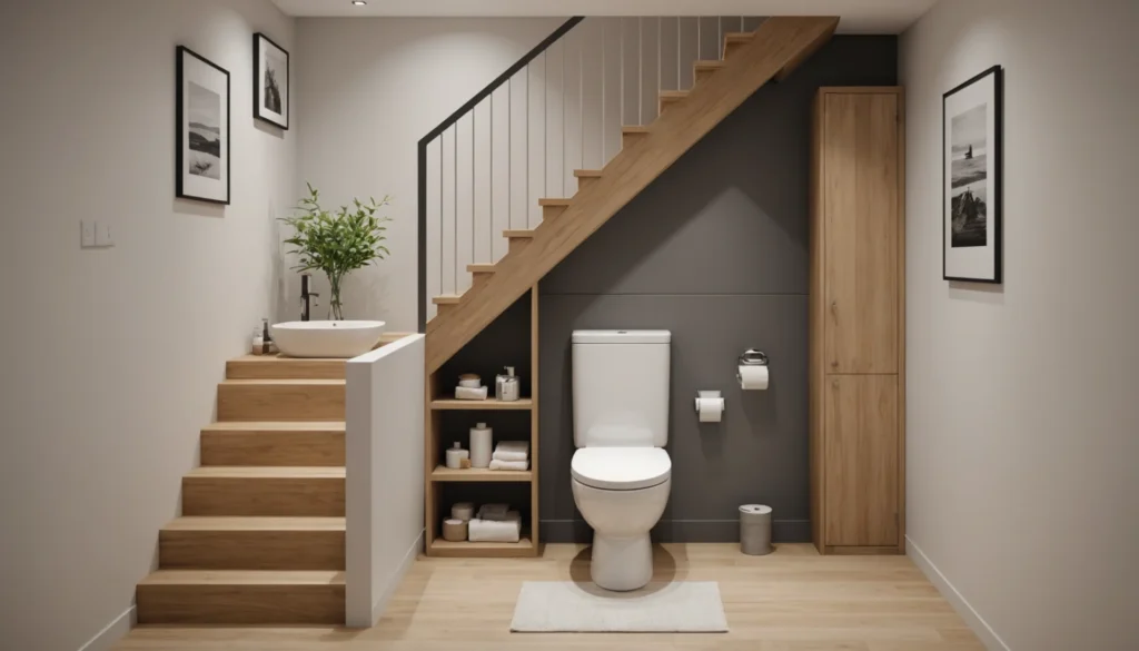wc sous escalier