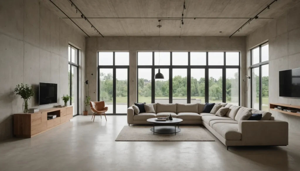 sol béton ciré beige