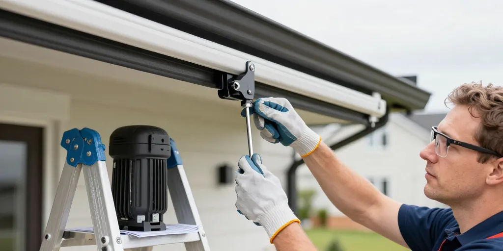 comment régler les bras d'un store banne électrique