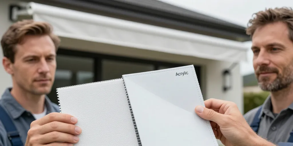 Store banne personnalisé : la toile acrylique ou PVC, que choisir ?