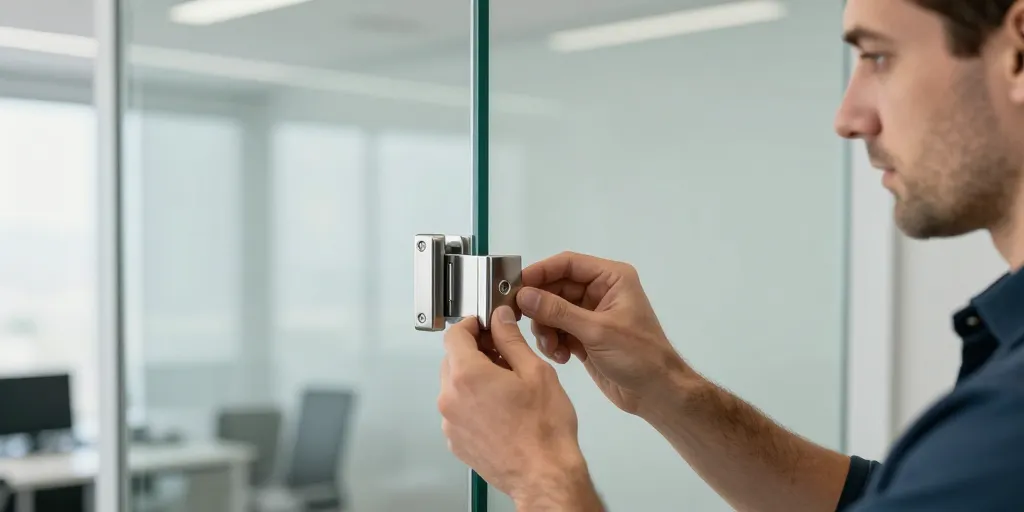 serrure pour porte en verre