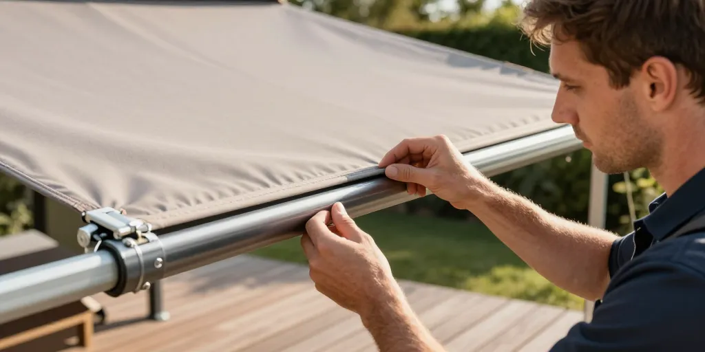 Toile store banne sur mesure : la technique pour une installation réussie